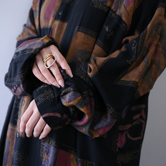 dark coloring art full pattern XXX super over silhouette shirt