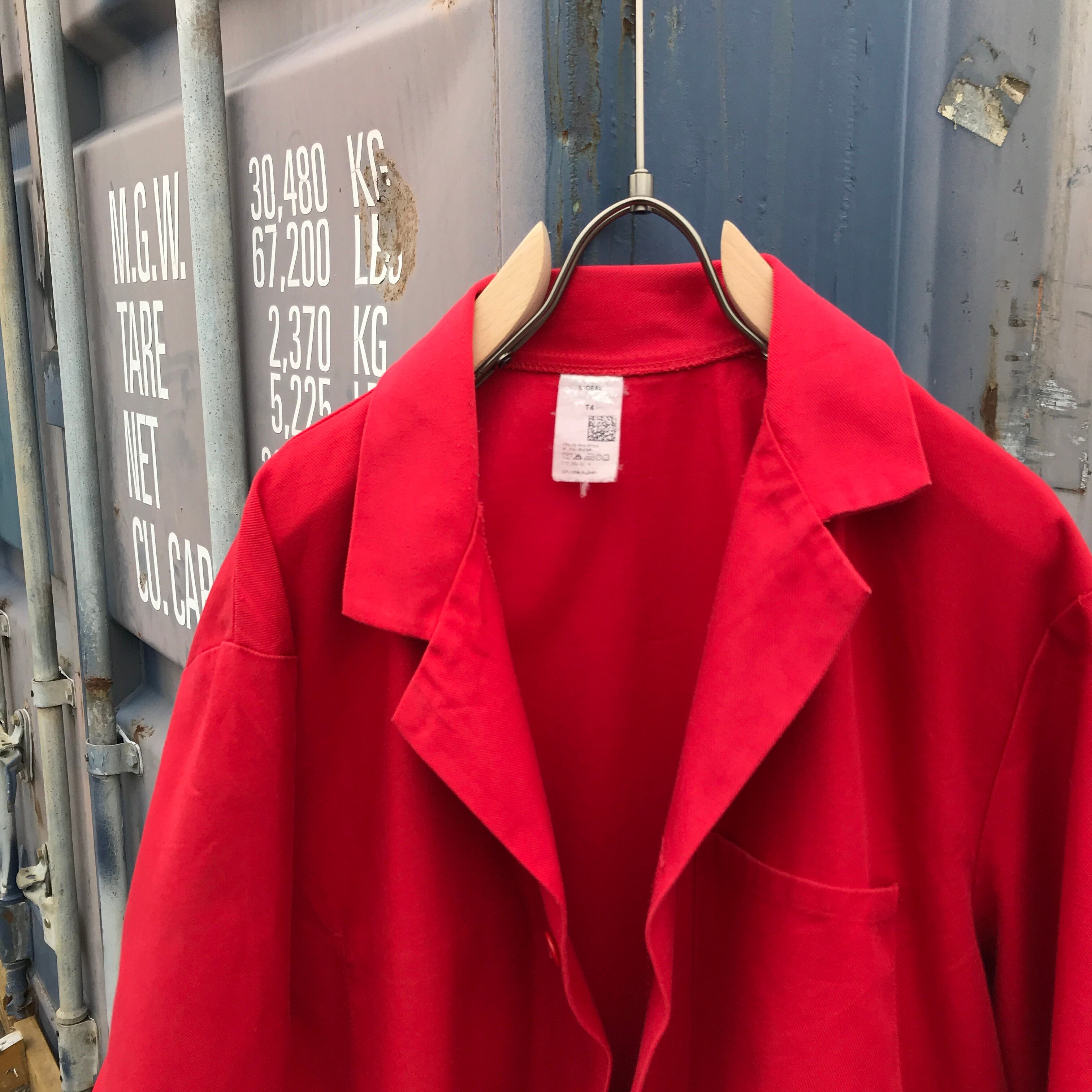 L'IDEAL 赤い奴 フレンチワークコート ショップコート ユーロワーク