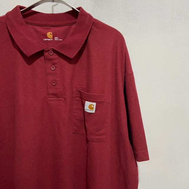 『送料無料』　Carhartt 鹿の子ポロシャツ　XXL ポケット付き　K570