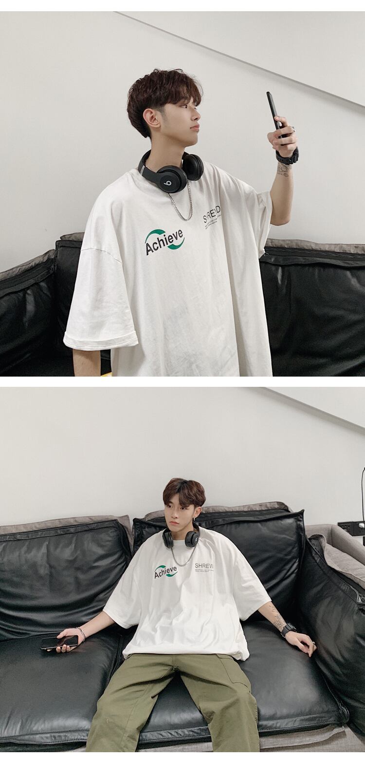 全2色 Tシャツ カットソー プリント カジュアル シンプル