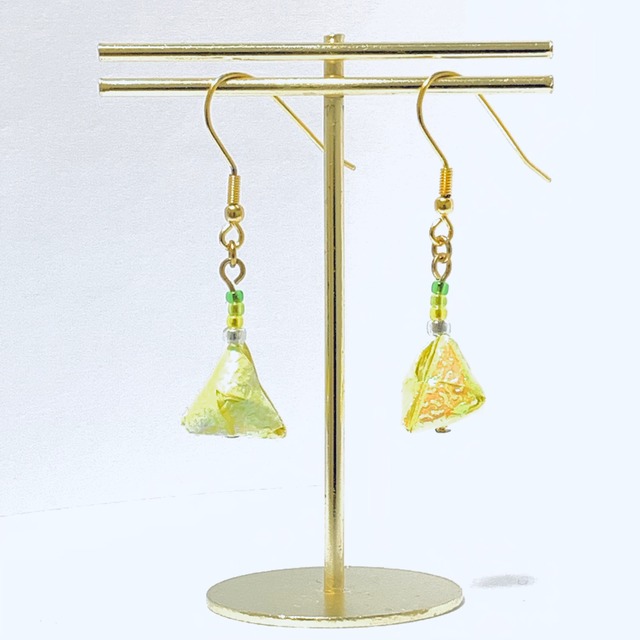 ピアス 折り紙 ちまき ラメ５種 Miken Records