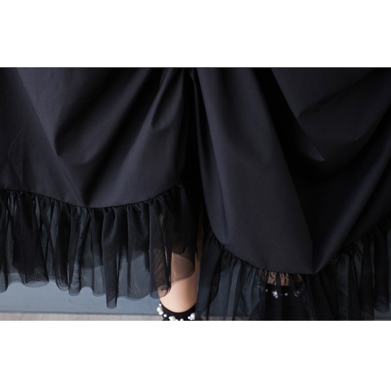 オブシディアンヴェール 異素材mixワンピ M24382