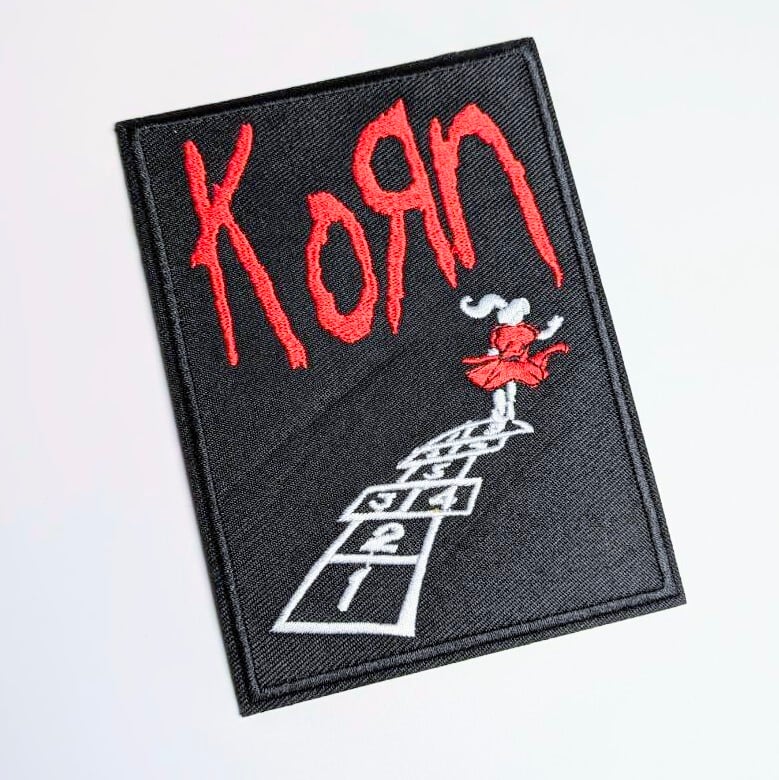 送料無料! ★刺繍アイロンワッペン★【 Korn( コーン )】 Korn / KoЯn / KoRn〚アメリカン雑貨 アメトイ〛