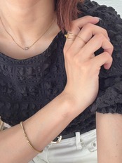 クリアストーンネックレス
