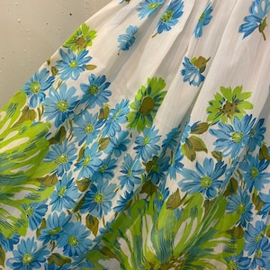 VINTAGE 50's flower print shortsleeve dress