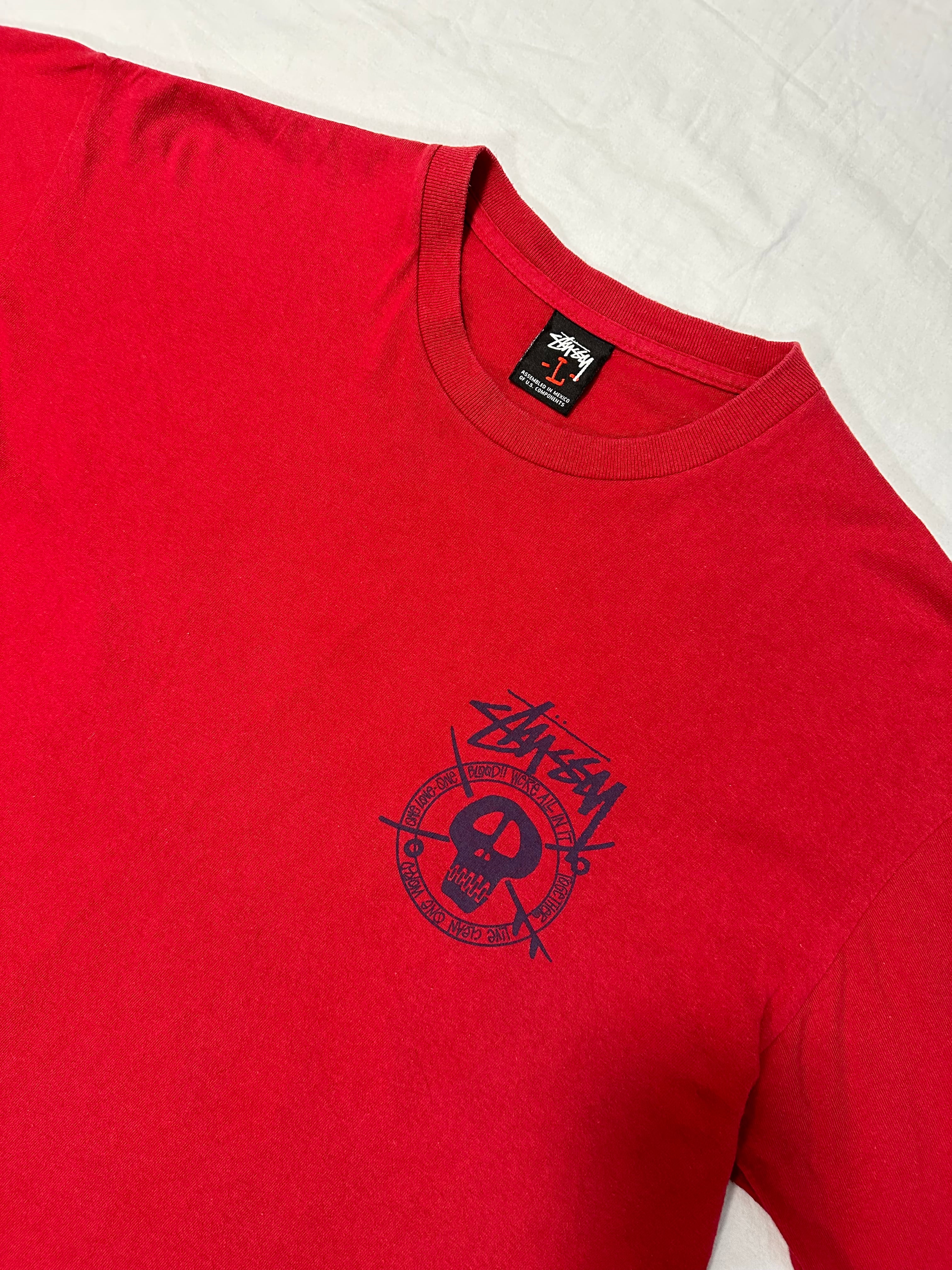00S STUSSY SURF SKATE SKULL TEE.RED.L | Lookin'4 00S STUSSY SURF SKATE SKULL TEE.RED.L | Lookin'4