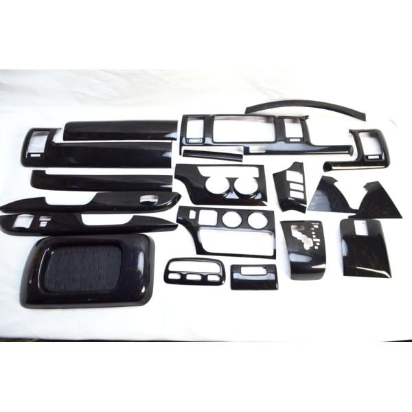 200系 ハイエース 3型 標準用 インテリアパネル 黒木目 14ピースセット