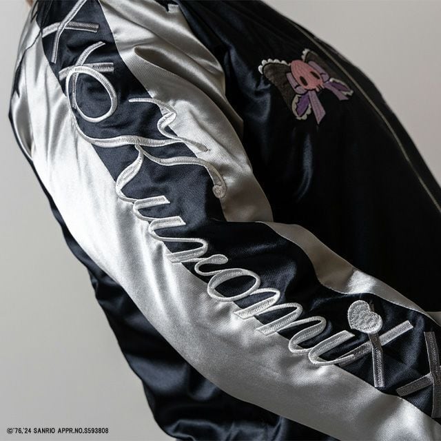 キャラジャン】 サンリオ クロミ レースブラック スカジャン（Lサイズ