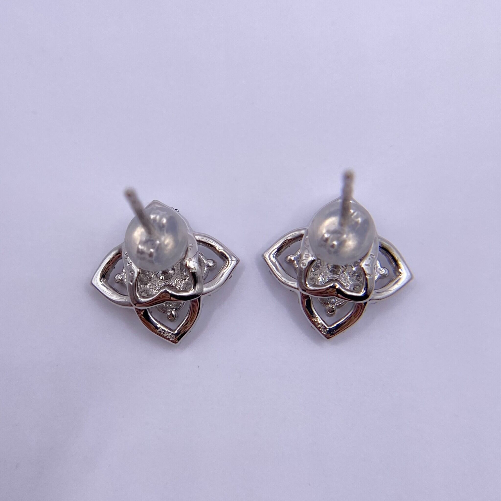 送料＆加工料込 0.8ct リリーモチーフ ダイヤピアス 114 - 通販