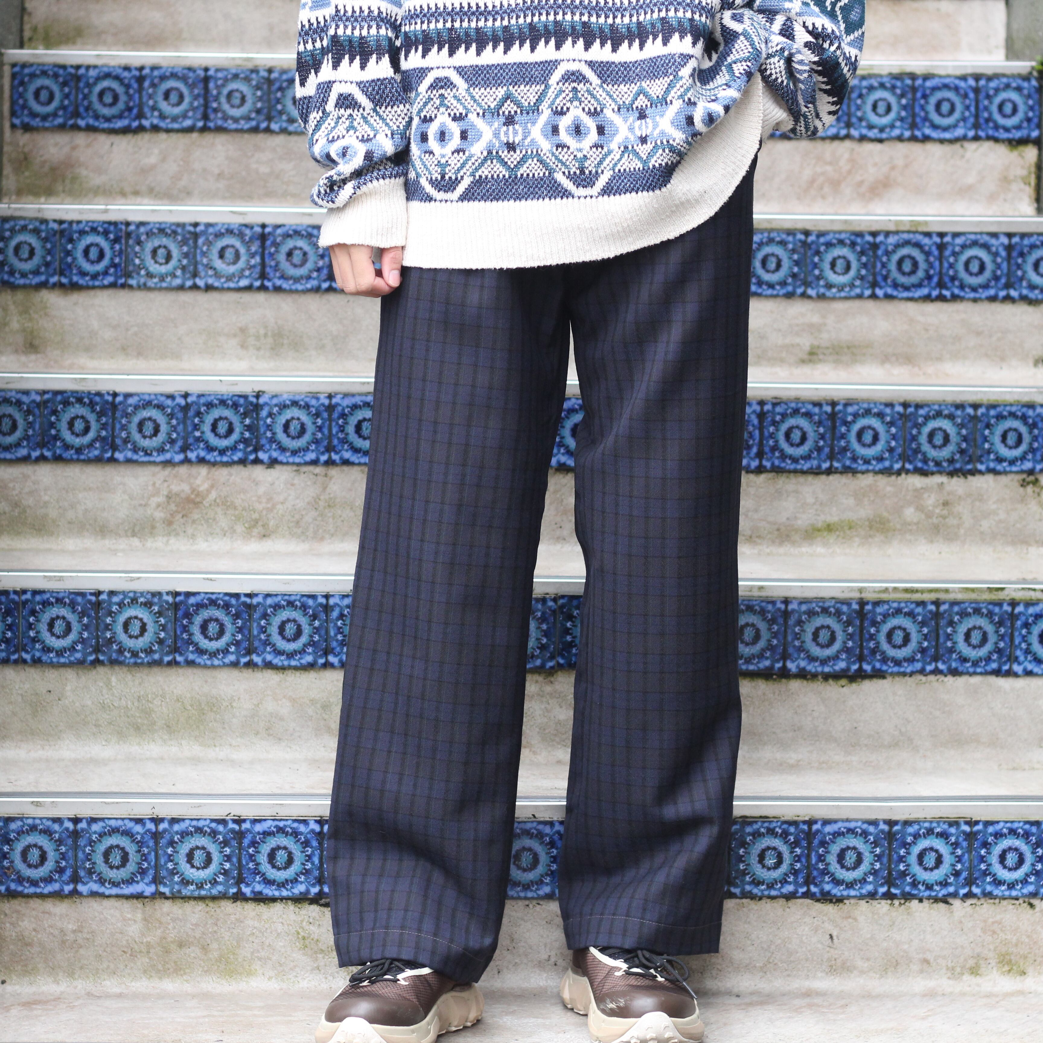 EU VINTAGE C&A Westbury CHECK PATTERNED SLACKS PANTS/ヨーロッパ