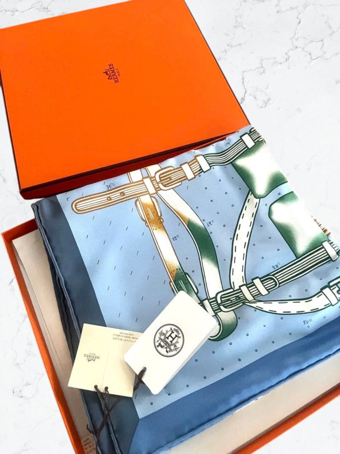 HERMES エルメス スカーフ カレ90 希少 アルネドティモン （Harnais de