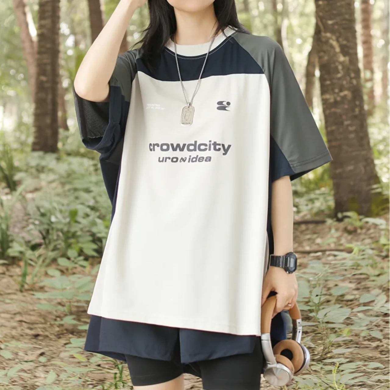 Logo Print Short Sleeve T-Shirt ‐2col‐ A0294