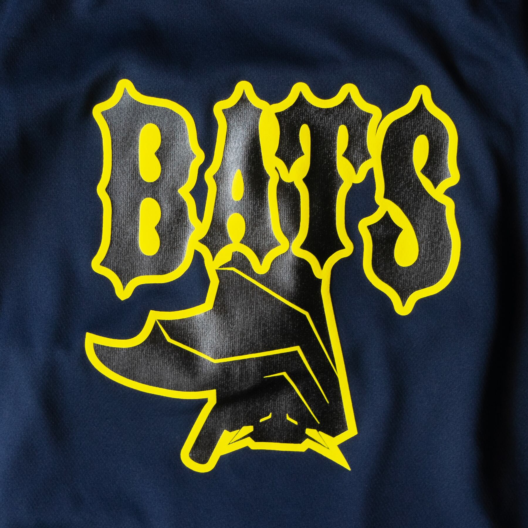 汗も素早く乾く】BATS _ ベースボールシャツ［ネイビー × ブラック