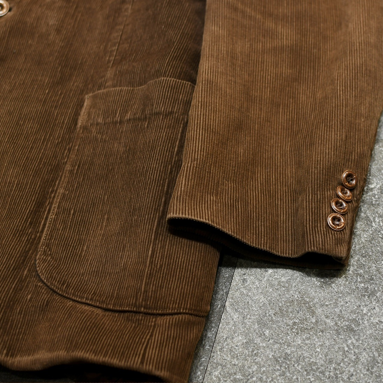 fade brown corduroy tailored jacket