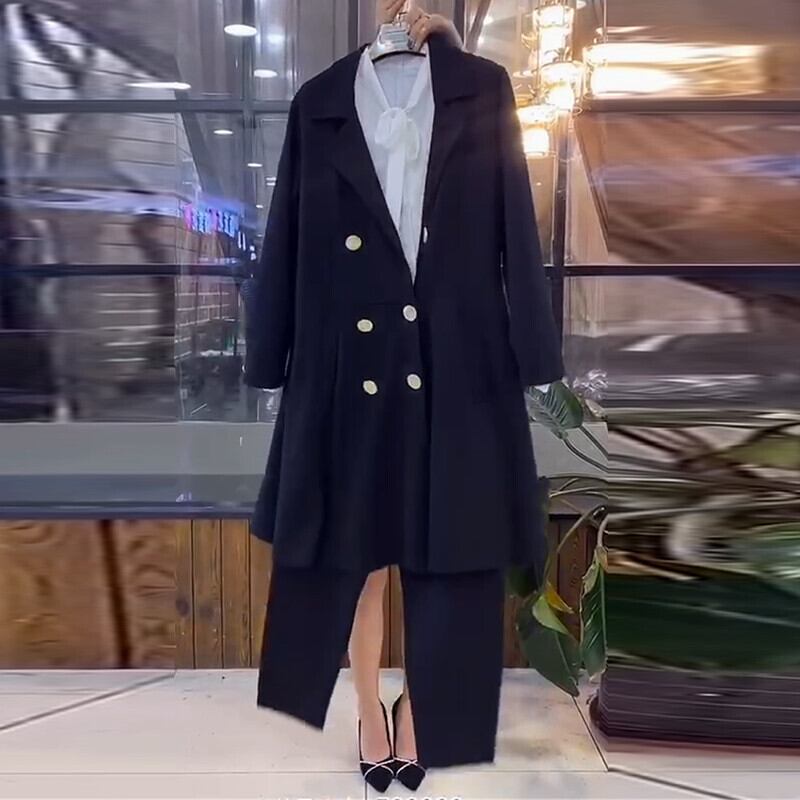 プラスサイズの婦人服2020年秋新気質スリムシャツウインドブレーカージャケットファットシスターファッション年齢削減ズボントレンド ミックスインファッション79675855177