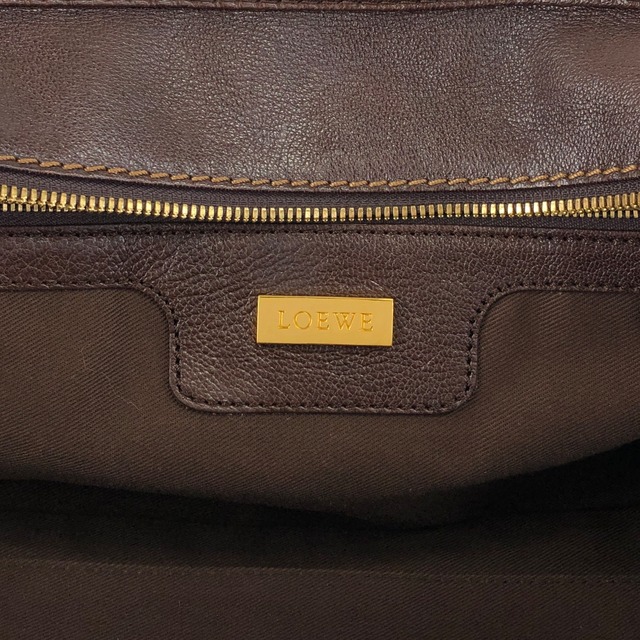LOEWE ロエベ ハンドバッグ ブラウン アナグラム レザー アマソナ ミニボストン vintage ヴィンテージ オールド kfcz5t