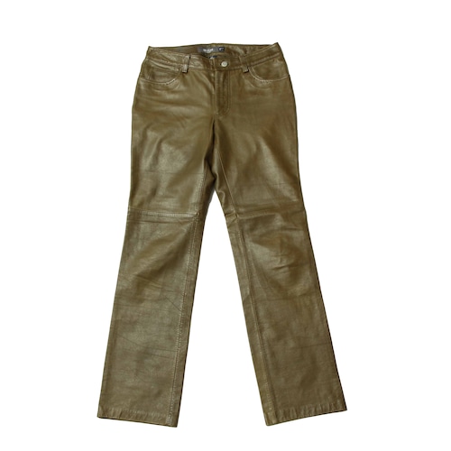 GAP 00s MudKhakiBootCutLeatherPants