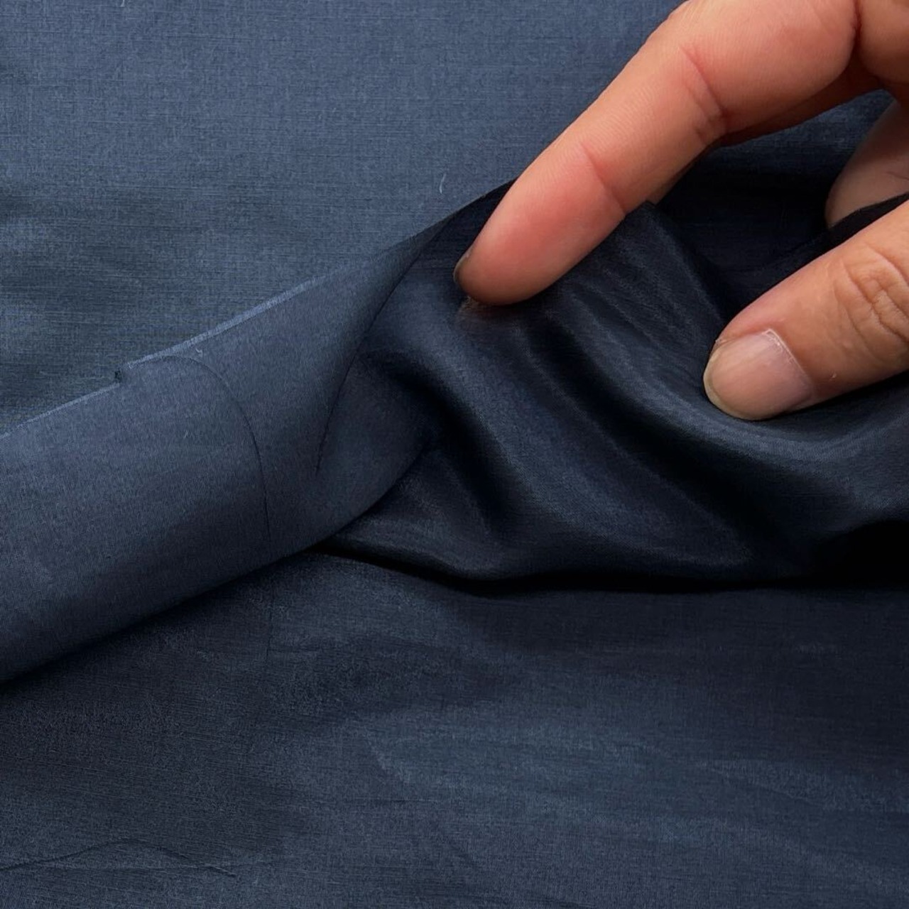 TC023◆3m◆SM◆綿シルク混ソフトオーガンジー生地◆ネイビー