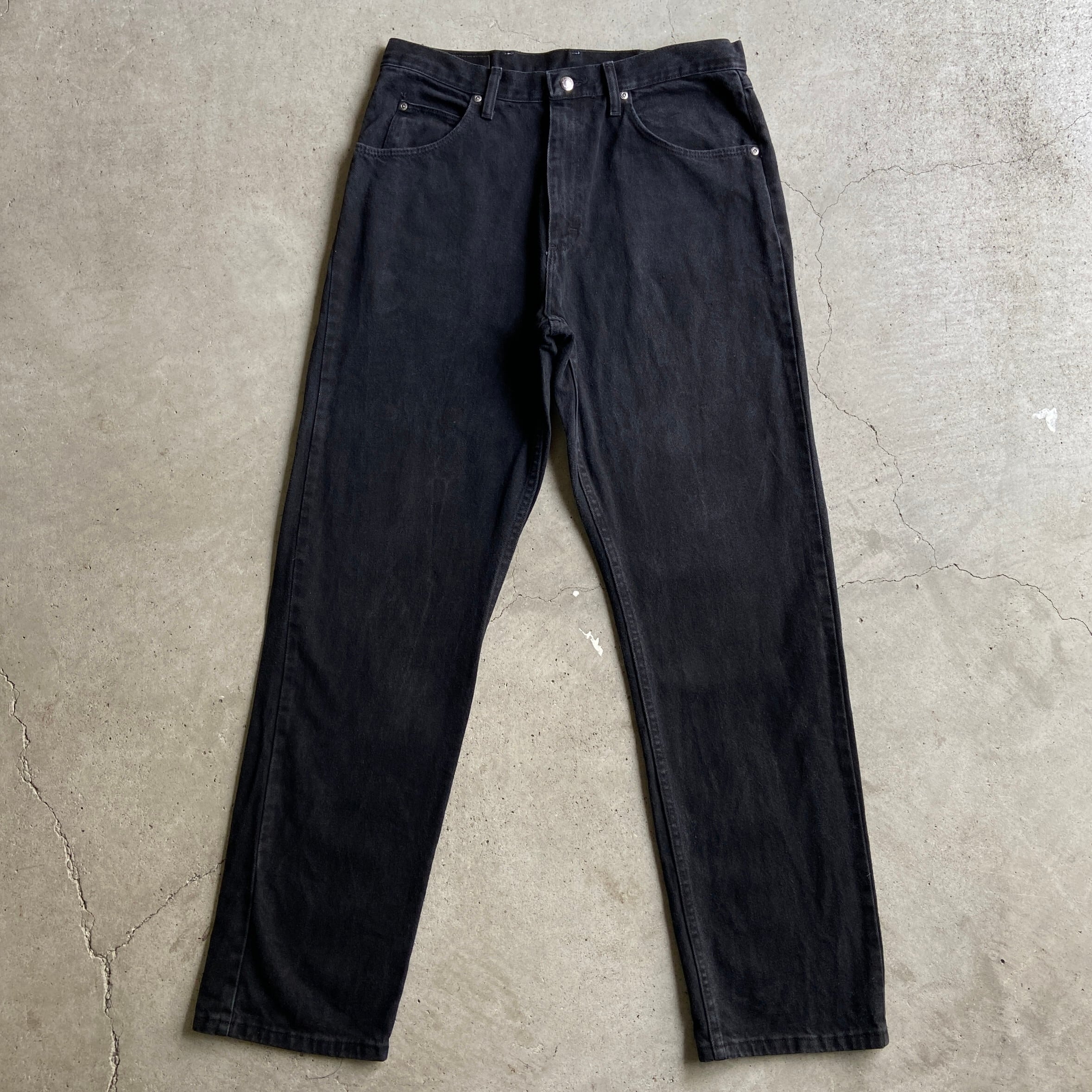 メキシコ製 90年代 Wrangler ラングラー ストレート ブラックデニム 