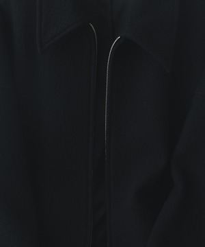 loose crater wool prime jacket / black