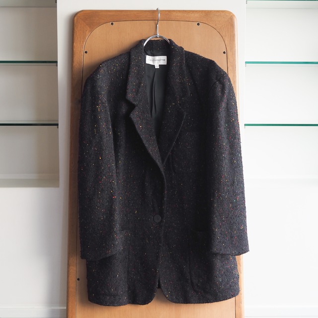 80s-90s Liz Claiborne Color Nep Tweed Easy Jacket