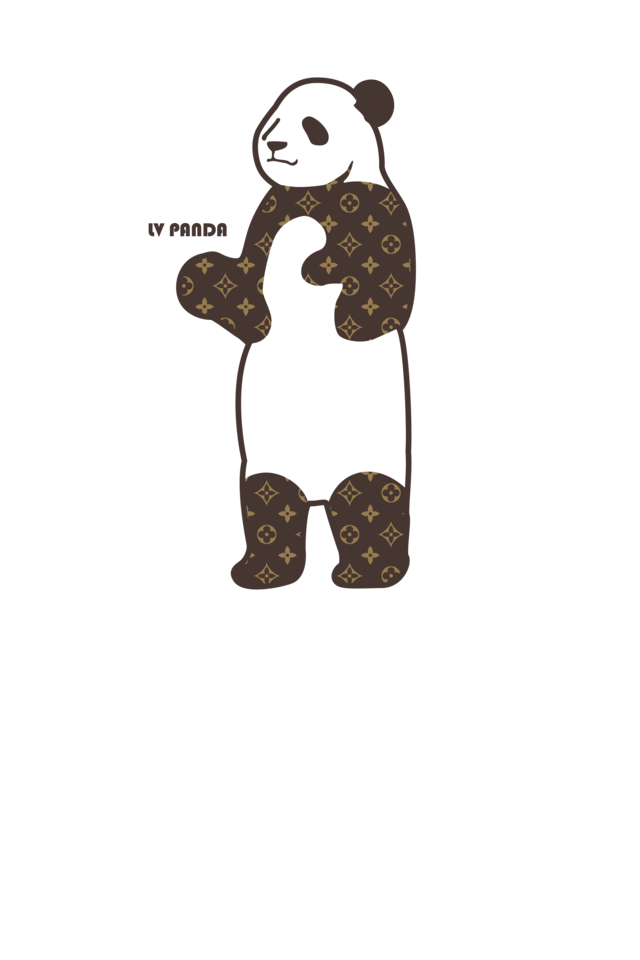 Lv Panda ルイヴィトンのモノグラム風柄のパンダ B Everyday365t アイデンティティを表現する デザイナーtシャツ通販 Lv Panda ルイヴィトンのモノグラム風柄のパンダ B Everyday365t アイデンティティを表現する デザイナーtシャツ通販