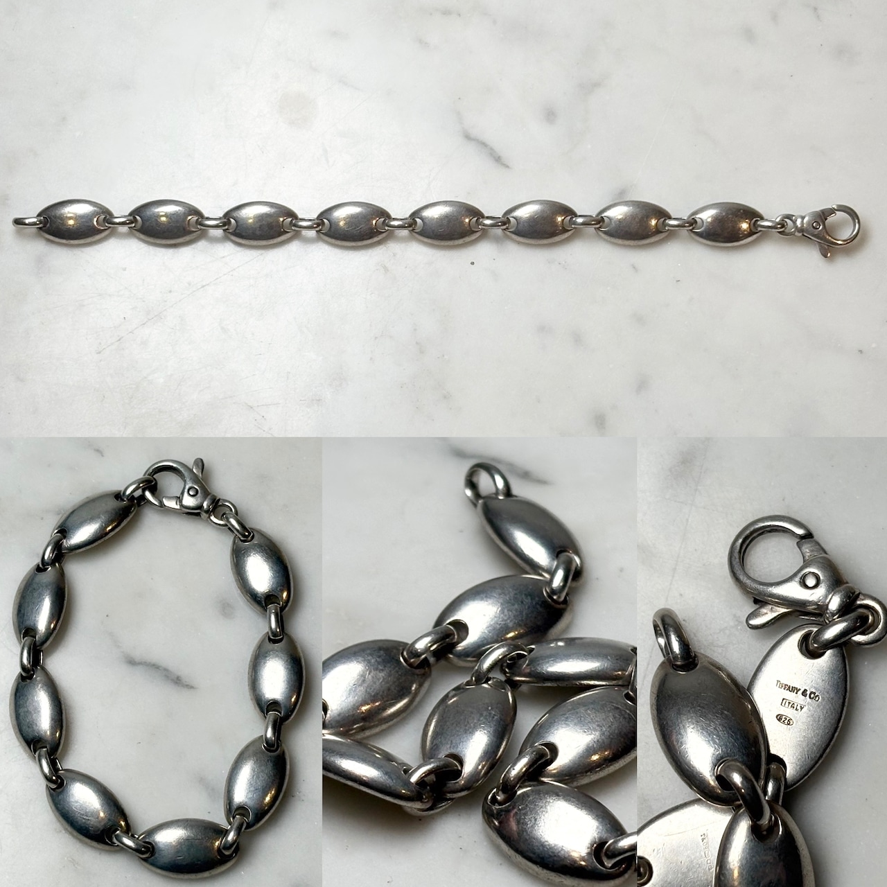 vintage TIFFANY silver “Pebble” link bracelet