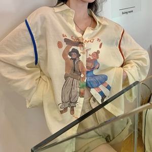 Unique print long sleeve shirt　RW0562