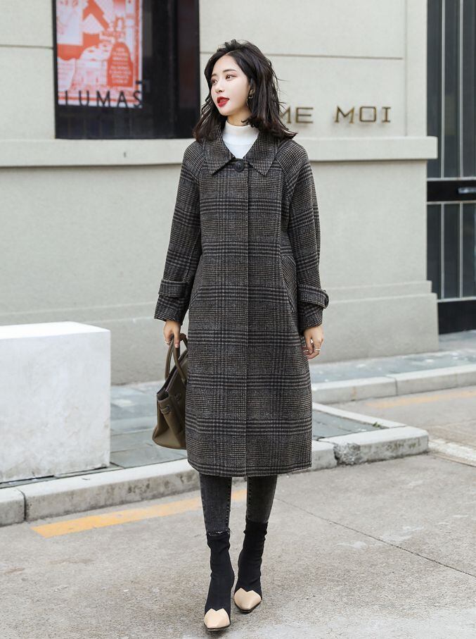 コート ステンカラーコート アウター レディース ミディアム丈 グレン