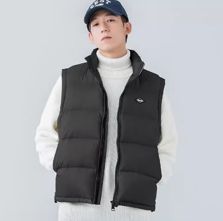 メンズ ダウン ベスト ジャケット 袖なし 立ち襟 ベスト 軽量 カジュアル アウター 秋服 冬服 メンズファッション 原宿系 サーフ系 襟なし ダウンベスト インナーベスト メンズ 秋冬 厚手 防風