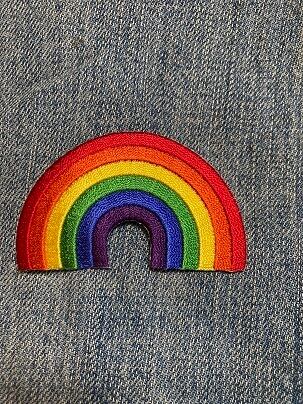 アイロンパッチ レインボー Mサイズ FD0175