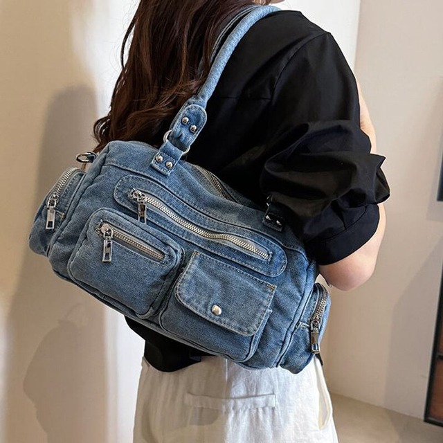 全3色/Utility pocket denim bag　M3113