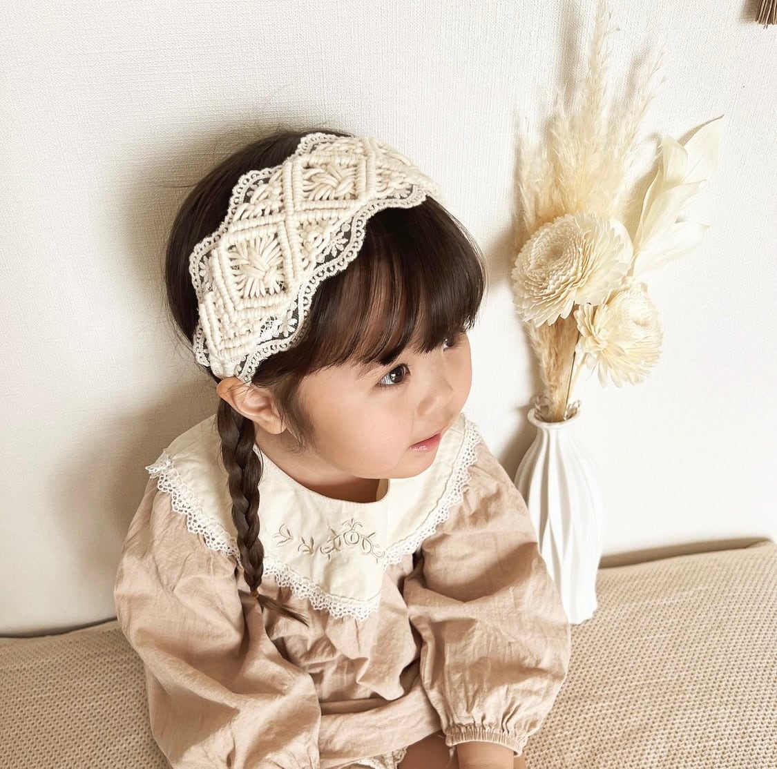 ✹ ☽☽ 新作 ❨ ❨ ✹ マクラメヘアバンド( flower ) | conBeBe ✹ ☽☽ 新作 ❨ ❨ ✹ マクラメヘアバンド( flower ) | conBeBe