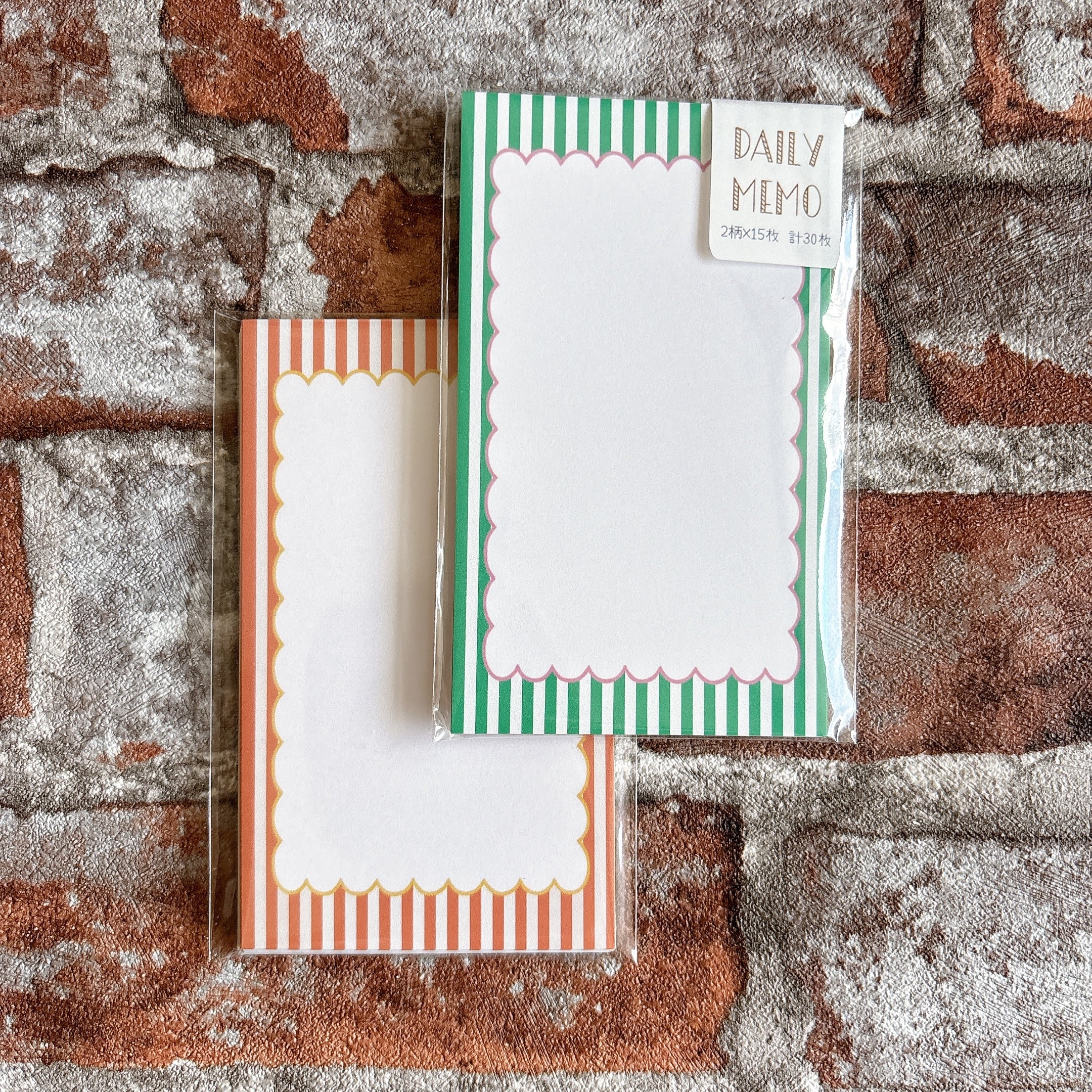 DAILY MEMO グリーン&オレンジ【M5サイズ】30枚入り