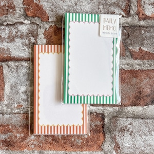 DAILY MEMO グリーン&オレンジ【M5サイズ】30枚入り
