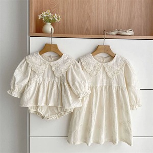 ベビードレス 女の子 ロンパース ワンピース 66-130㎝ セレモニードレス 子供服 刺繍柄 ベビー服 25LT401