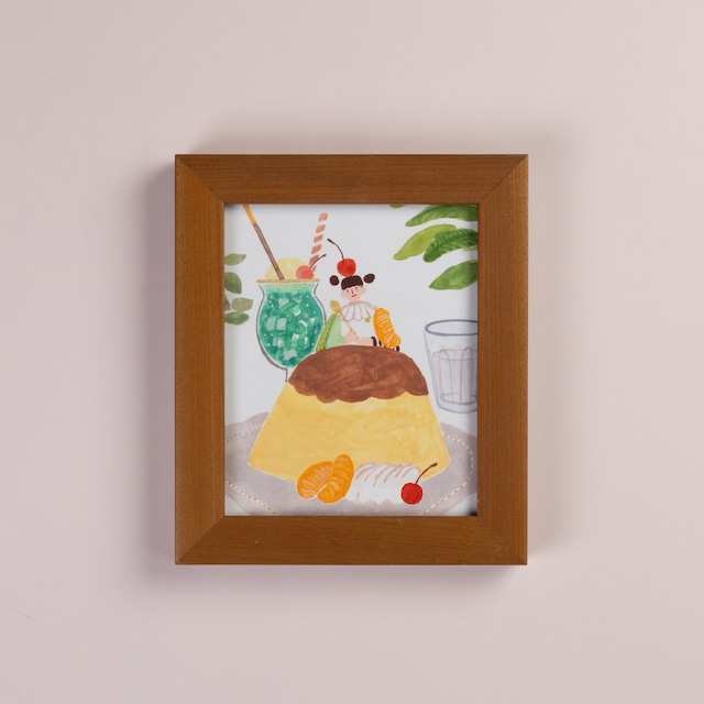 < Riie ／ ワカイリエ > 原画「プリンアラモードになった日」