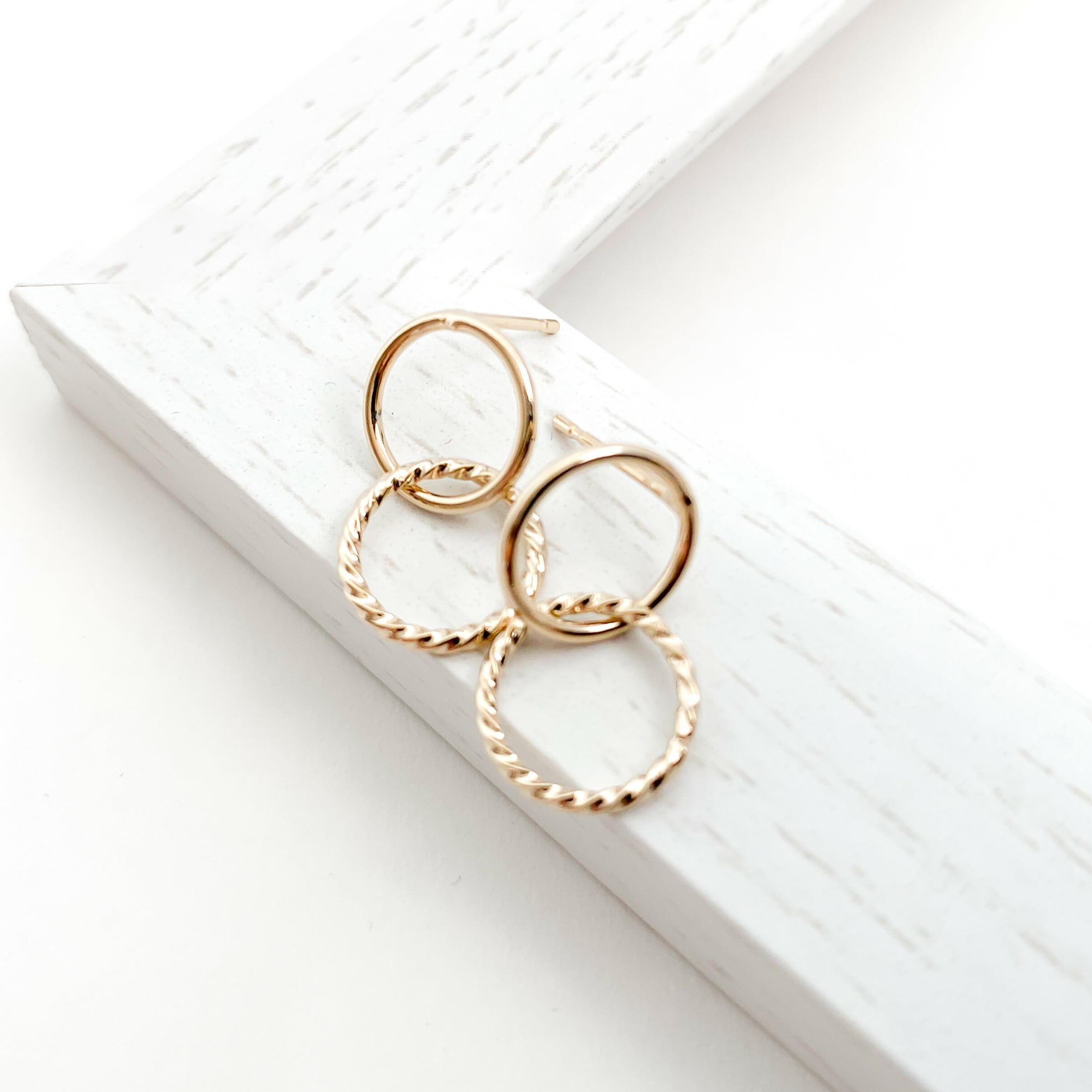 Double Ring pierces gold n456 | naotjewelry 身に付けるほどに美しい