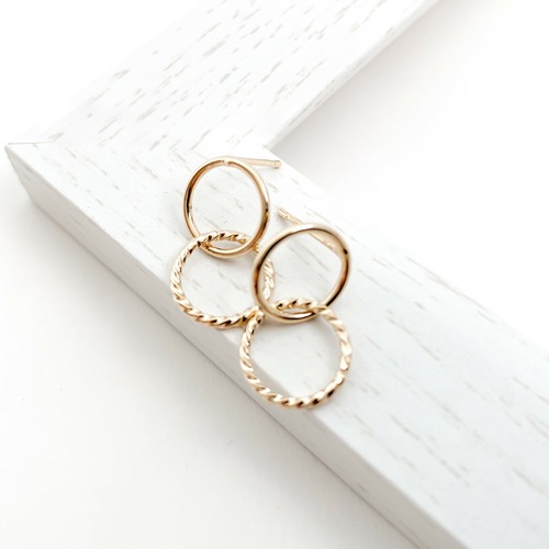 Double Ring pierces gold n456
