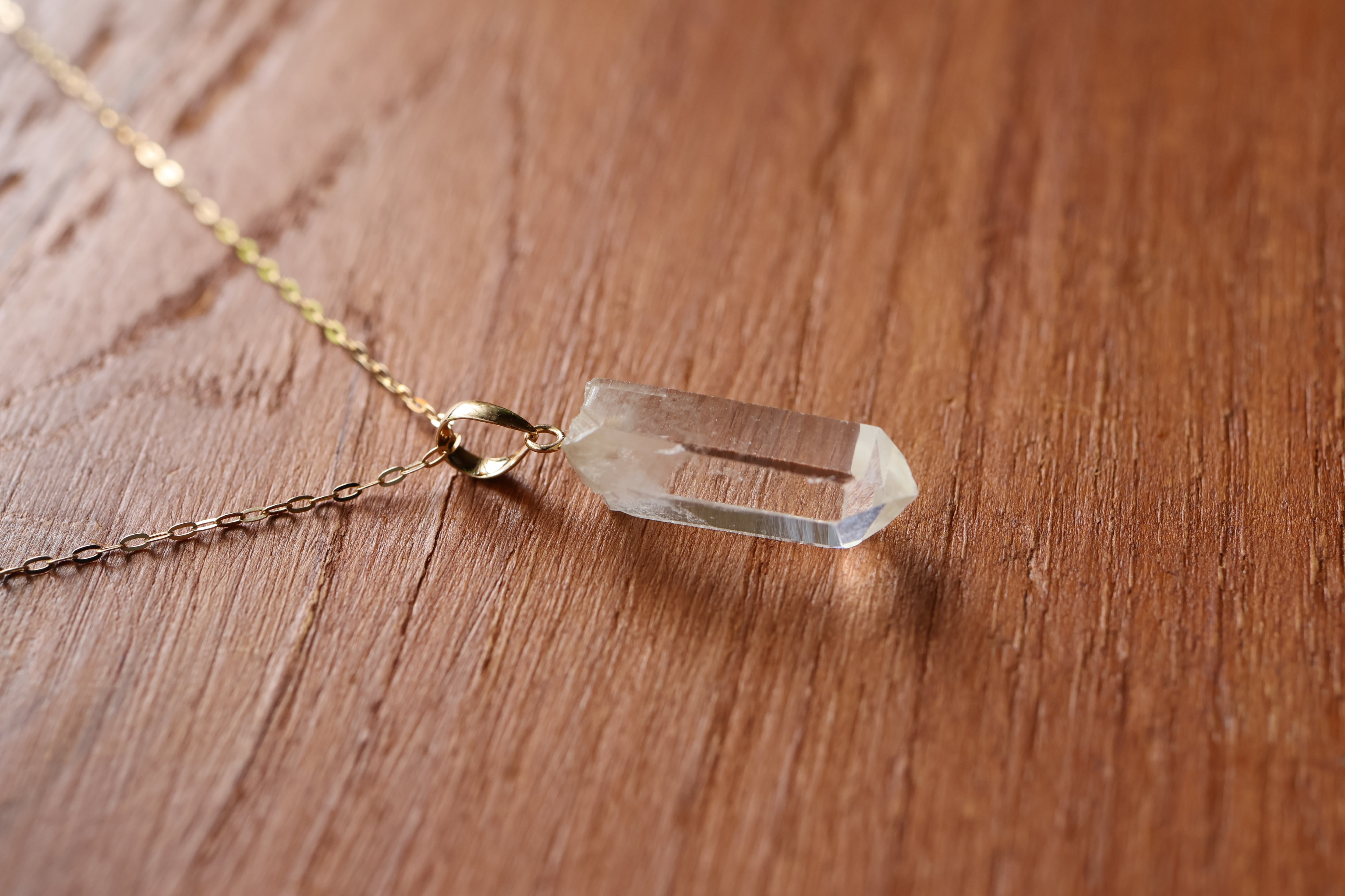 ヒマラヤ水晶ネックレス K18 カンチェンジュンガ産 | 石垣島の夜光貝