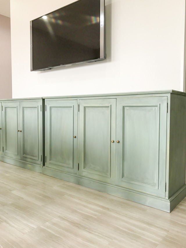 大理石天板アンティークキャビネット (収納ディスプレイ家具・店舗什器)W3000 オーダーメイド家具