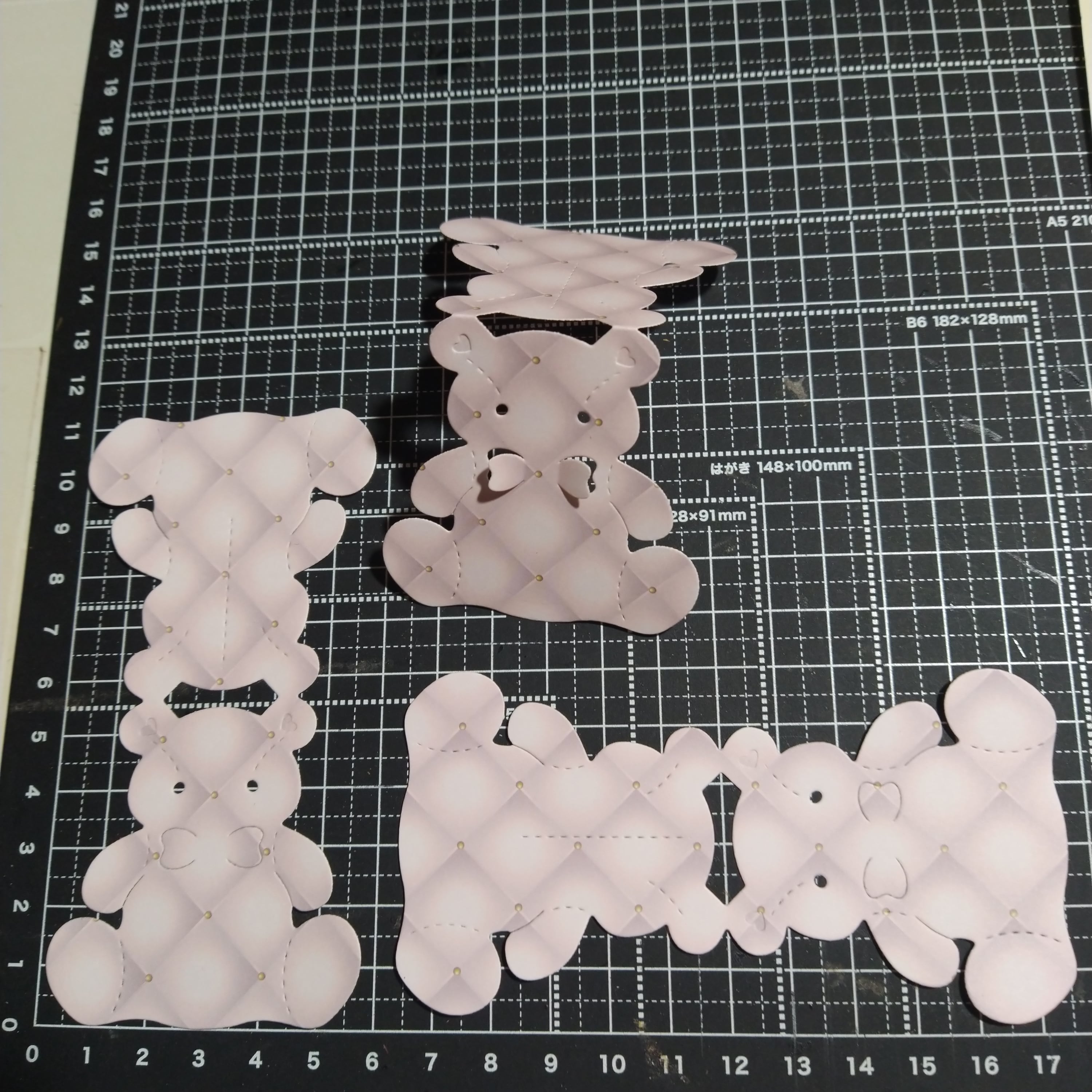 エンボスペーパートランプキラキラコラージュおすそ分けジャンク