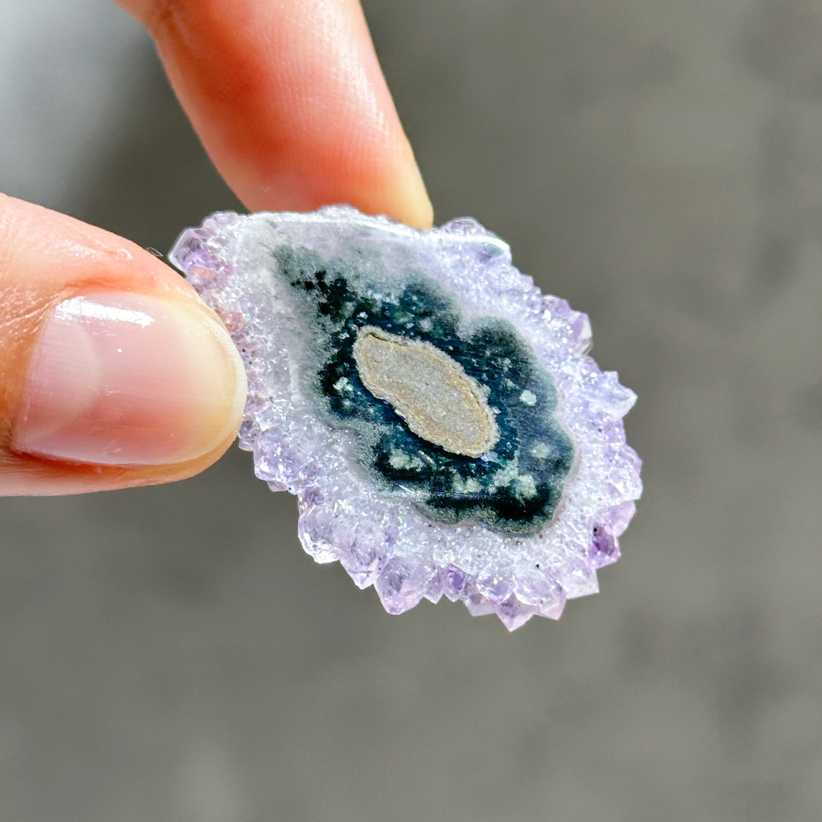 フラワーアメジスト スライス41◇ Flower Amethyst ◇天然石・鉱物