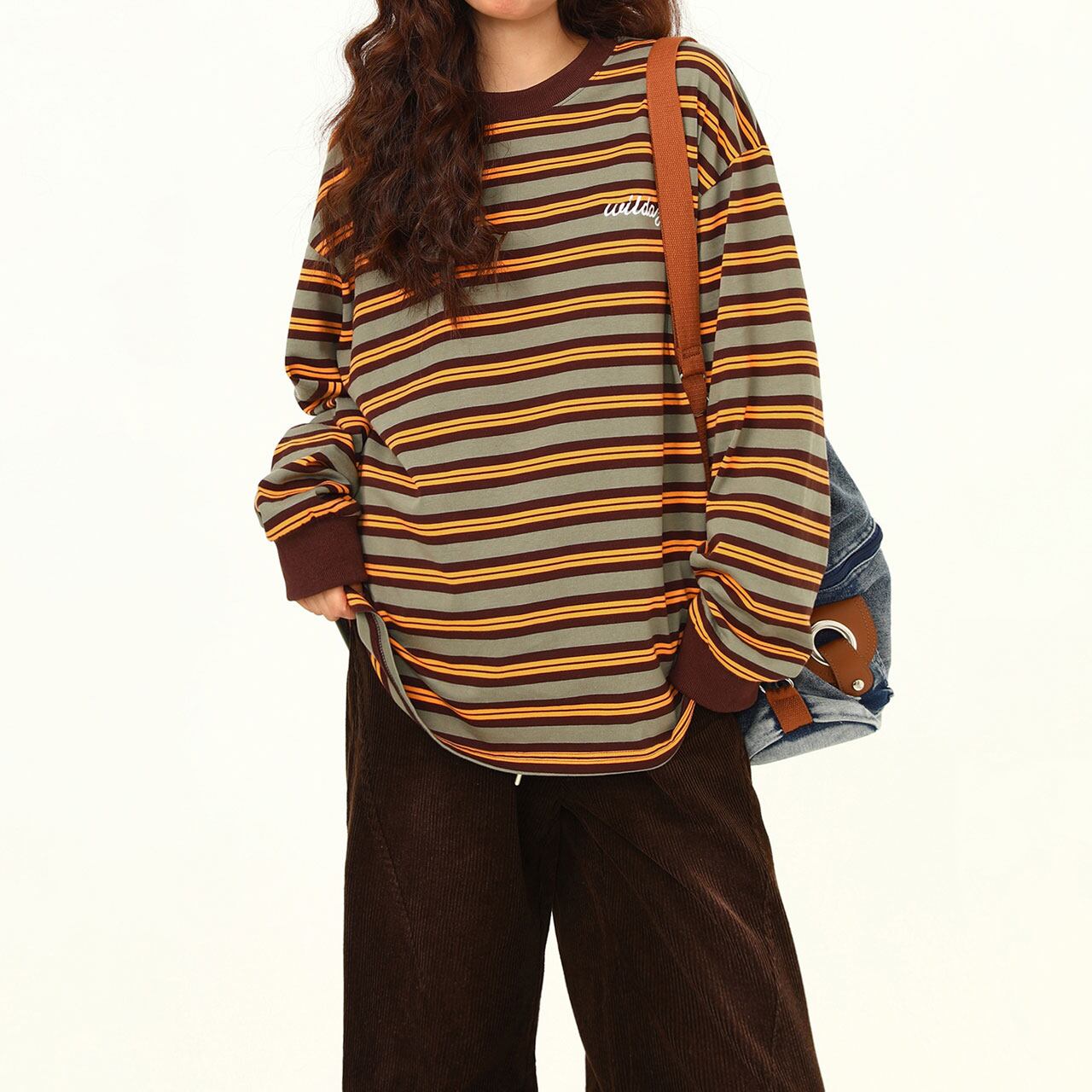 マルチボーダーロゴロングスリーブTシャツ R00696