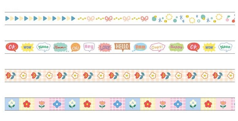 クリアテープ pop colorシリーズ 箔押し miw_95642_95645 clear tape