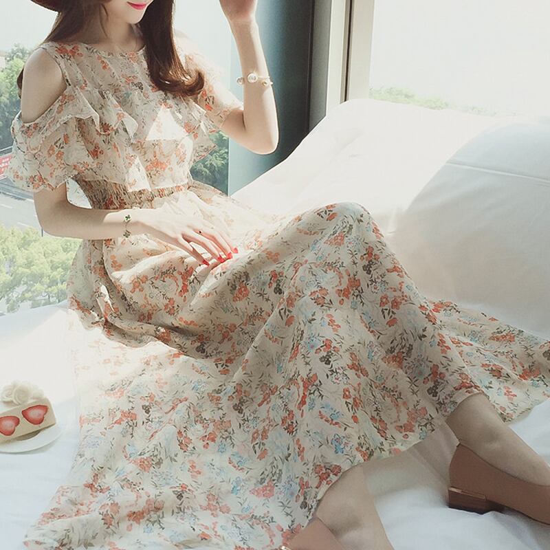 サマードレス オフショルワンピース ロング ロング丈 マキシ マキシ丈