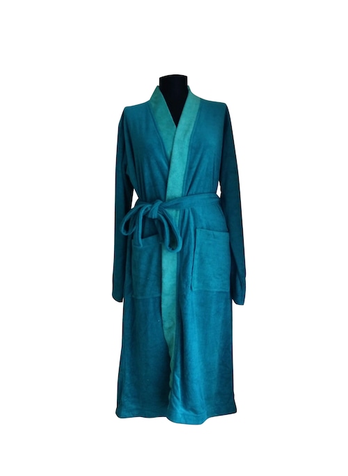 Aegeansea Denizli double faced cotton Bathrobe デニズリコットンダブルフェイスバスローブエーゲシーグリーン