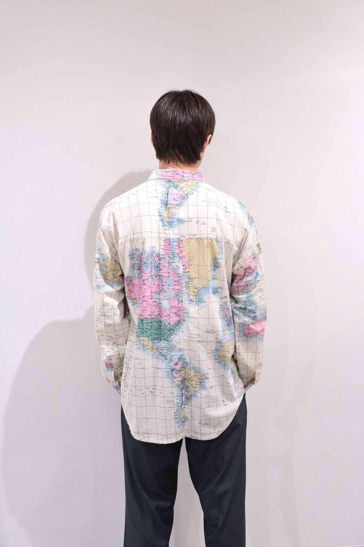 Signals world map pattern shirt