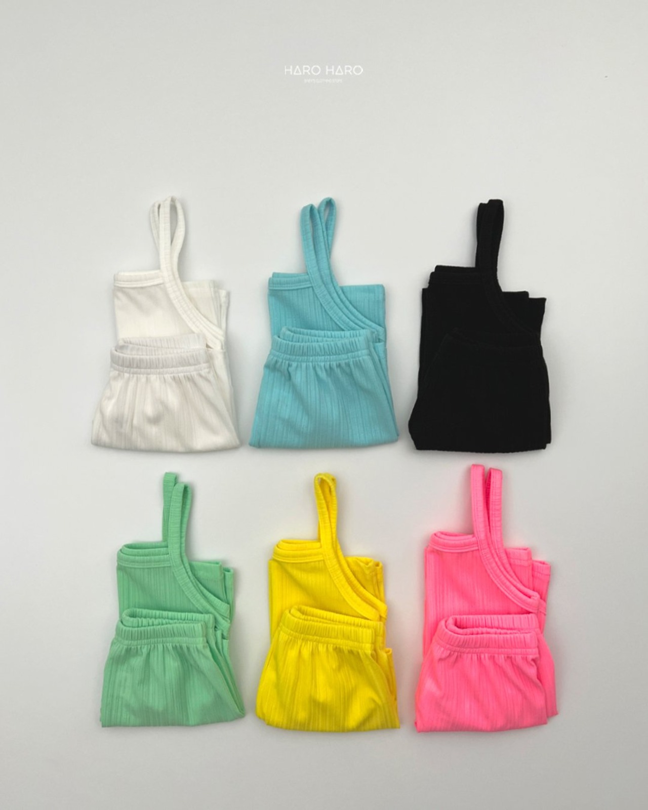 [HARO HARO] Pleated Sleeveless Set-up / [하로하로] 플리츠나시상하세트