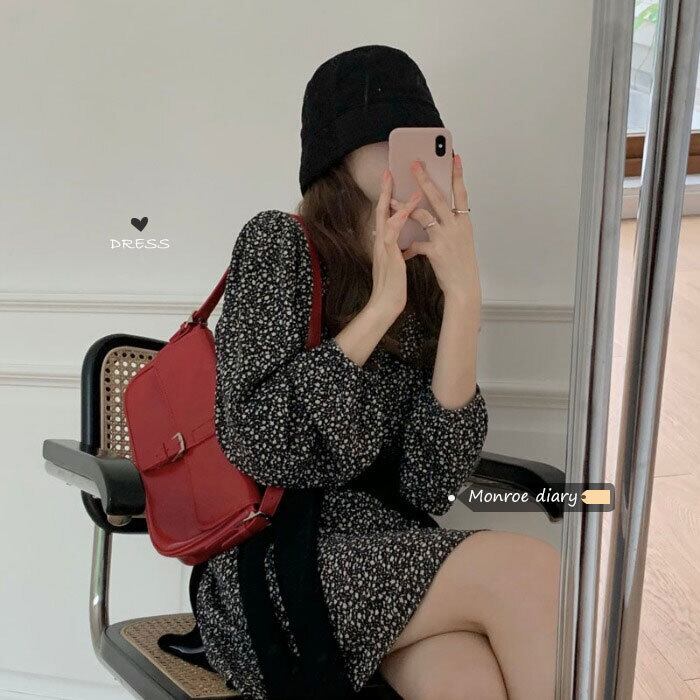 フローラルドレス スプリングスカート スタンダードAラインウェストロング レトロ 春物 花柄 モンロー97289501678